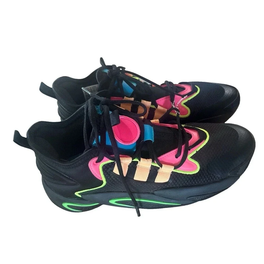 Adidas BYW Select Men’s 8.5 IE9306 Basketball Shoes Black Orange Pink